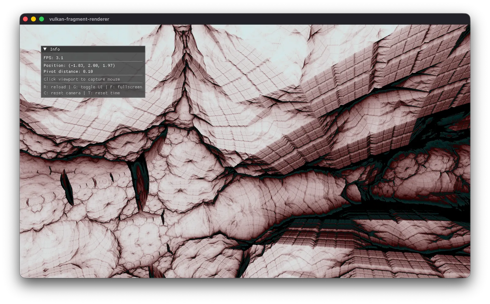 Mandelbox fractal detail rendered in the Vulkan fragment shader viewer