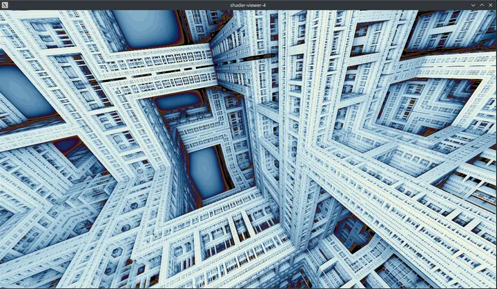 Raymarched scene rendered in the OpenGL shader viewer